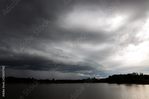 thunder storm sky Rain clouds © freedom_naruk