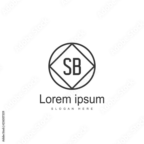 SB Letter logo template. Initial letter logo design