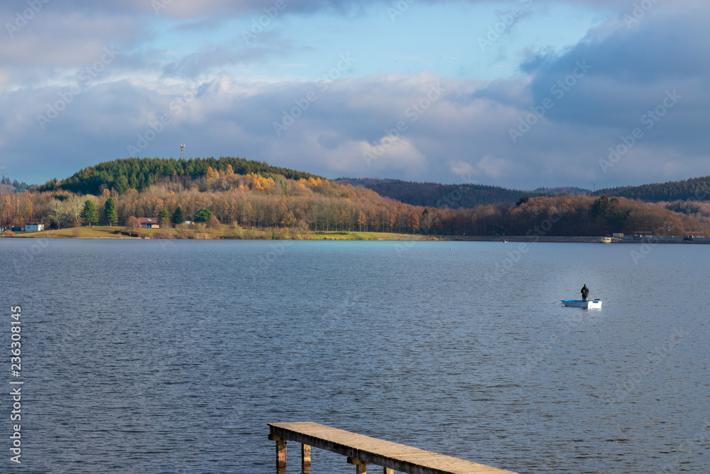 Bostalsee, Deutschland, Saarland, Herbst Bostalsee, Deutschland, Saarland, Herbst