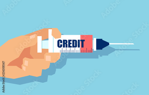 Vector of a credit syringe
