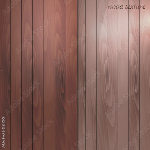 Realistic set of wood textures. Color pattern of parquet, laminated board. Vector illustration.