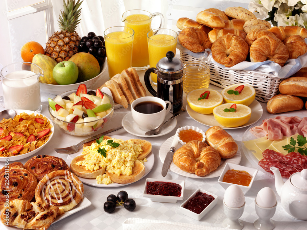 BREAKFAST TABLE Stock Photo | Adobe Stock