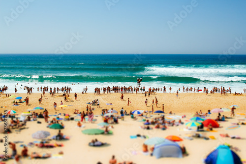 Crowd of people on the overcrowded beach