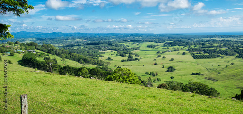 Byron Shire landscape in the summer. In Australia.
