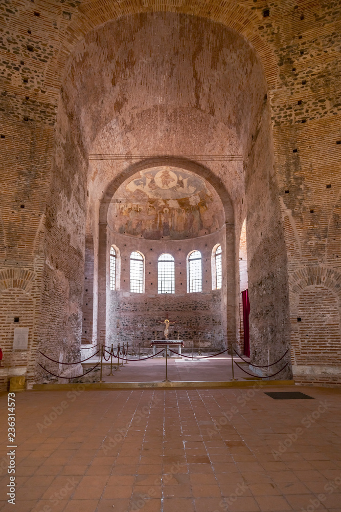 Interior view of the Rotunda in Thessaloniki, Greece.