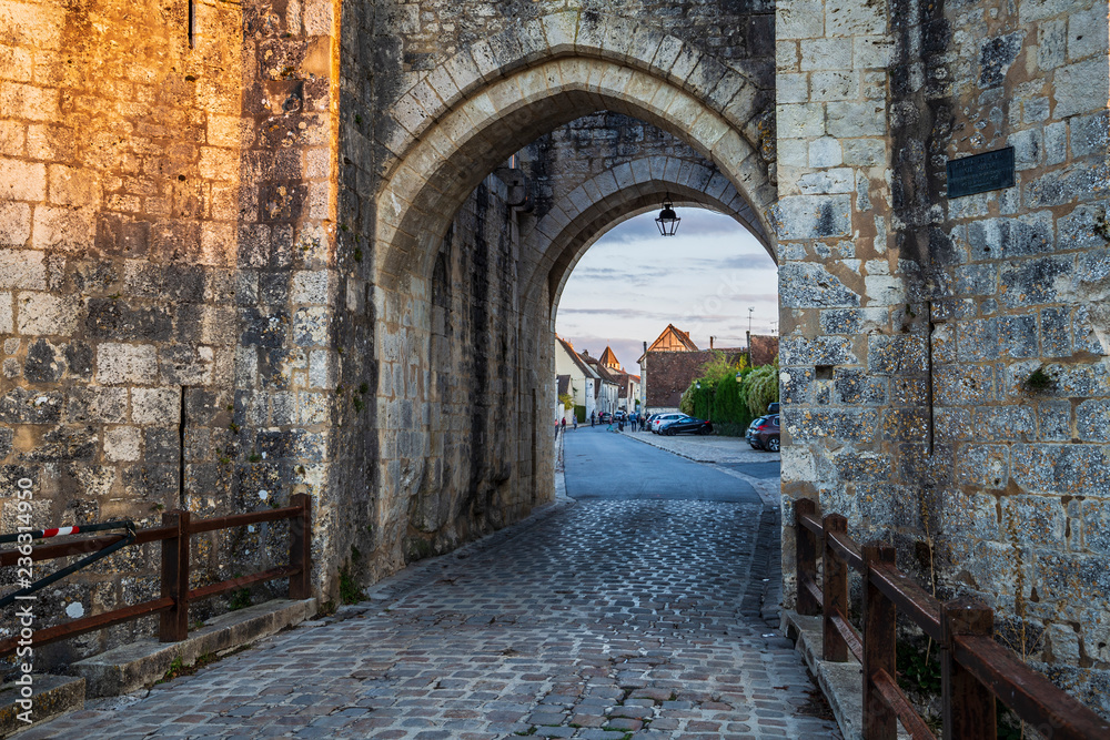 City wall of Provins, medieval town in France