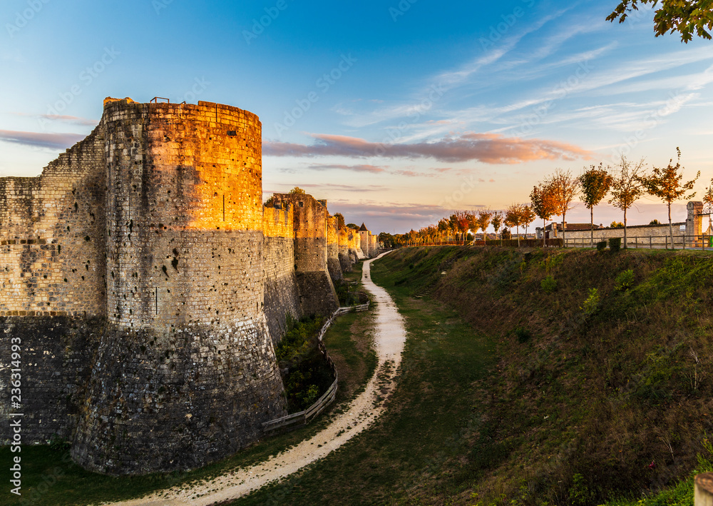 City wall of Provins, medieval town in France