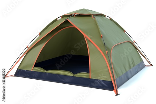 3d illustration of a camping tent photo