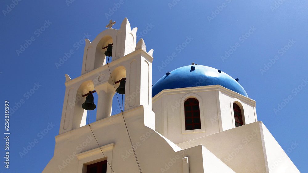 Greek church in santorini, Greece
