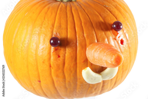 Health Concept - pumpkin decorated for a healthy diet photo