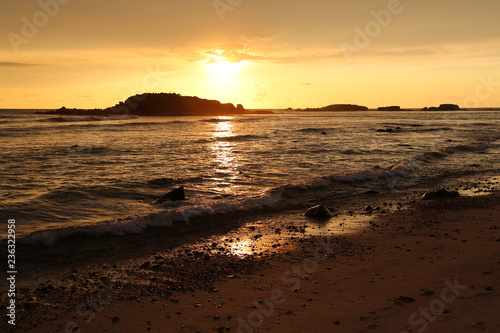 Colorful sunset on the beaches of Punta Mita, Mexico