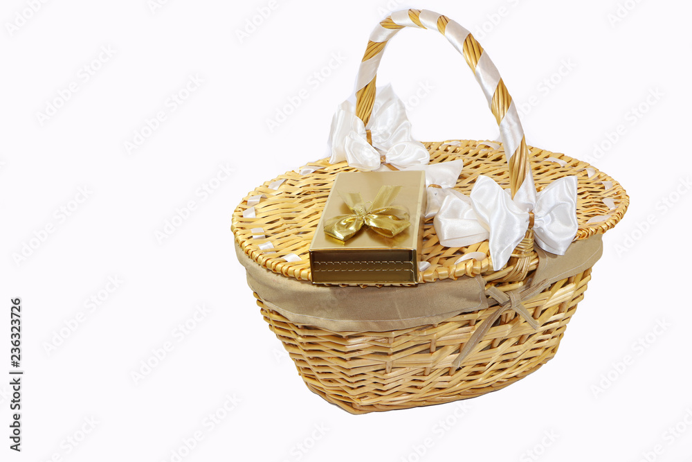 a beautiful gift is on the basket