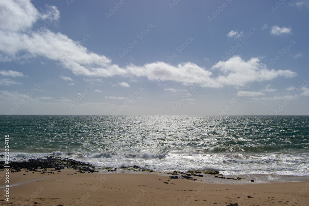 Landscape of a beach in Perth Australia in a sunny day