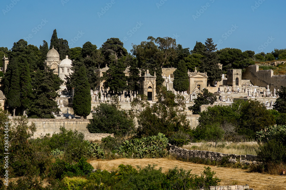 View to Malta cemetery