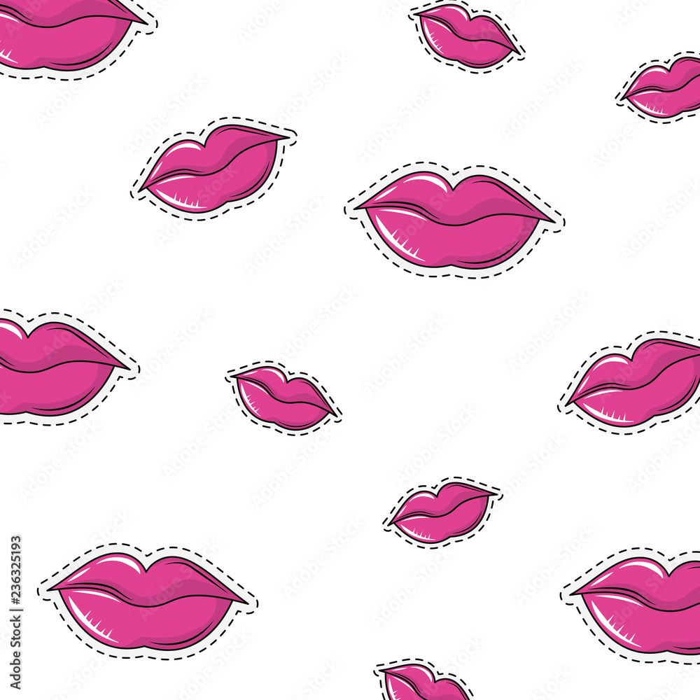 Women lips cartoon background