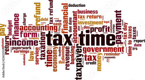 Tax time word cloud