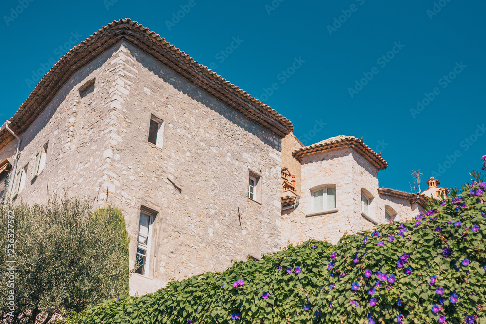 Mediterranean architecture - a stone mansion on a sunny day