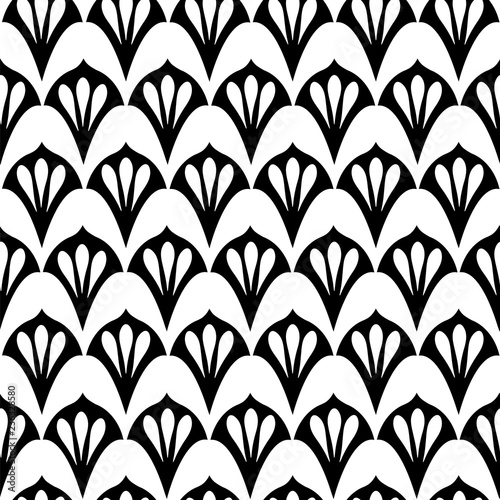 Art Deco Fans seamless geometric pattern