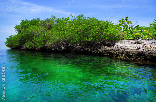 Carribean landscape on Isla Grande, Rosario Archipelago, Colombia, South America