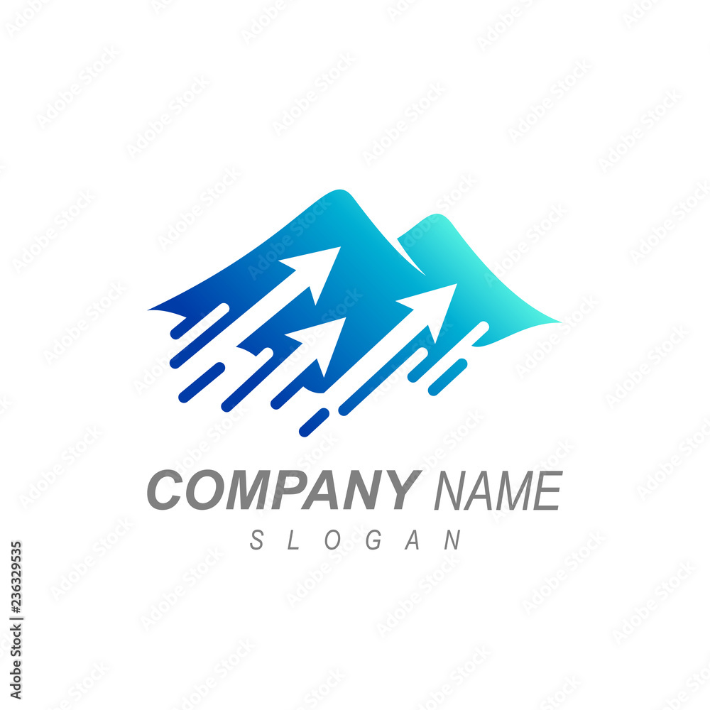 Mountain With Arrow Logo Template Mountain With Arrow Logo Template
