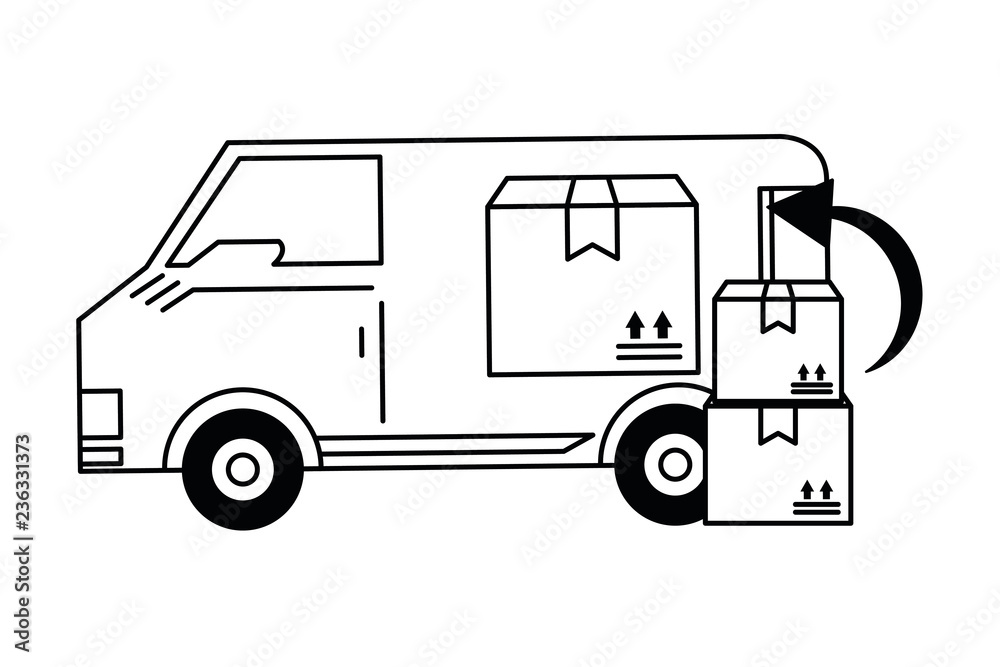 Delivery and logistics black and white Delivery and logistics black and white