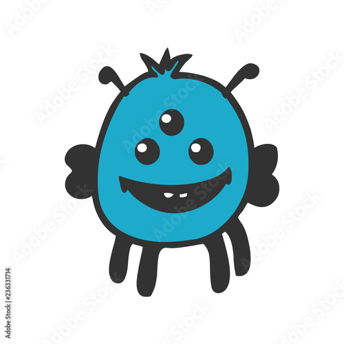 Alien Monster. Vector illustration.