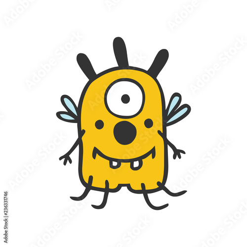 Alien Monster. Vector illustration.