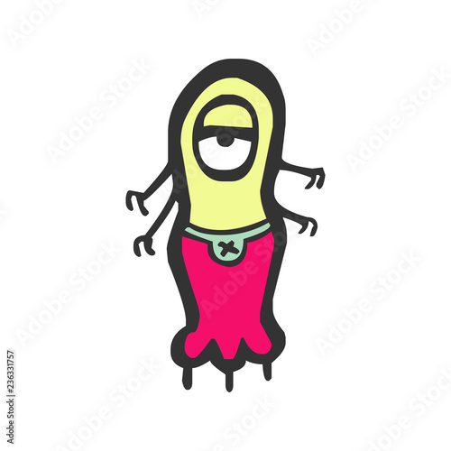 Alien Monster. Vector illustration.