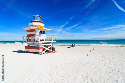 Miami Beach jetty lifeguard station photo