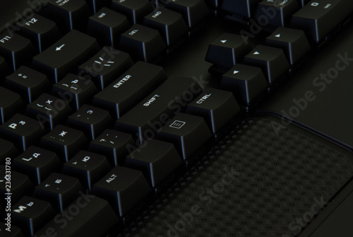 Black keyboards, technology. keys
