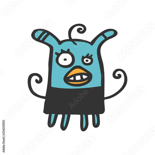 Alien Monster. Vector illustration.