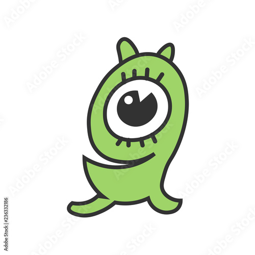 Alien Monster. Vector illustration.
