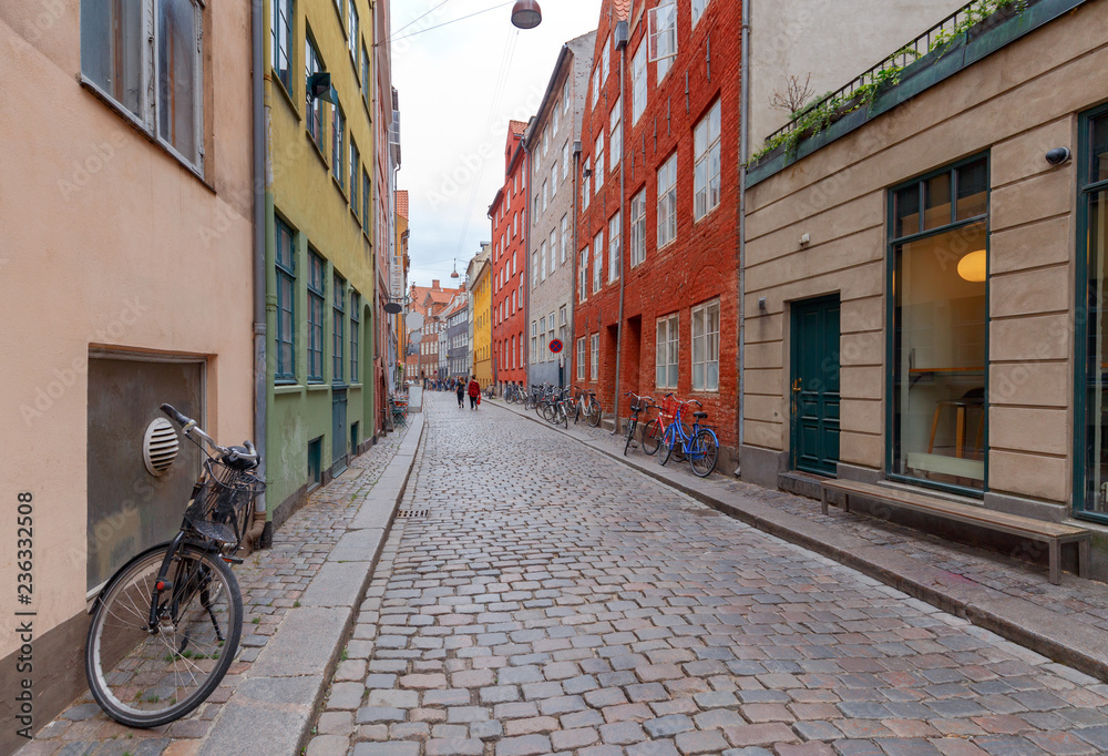 Copenhagen. Old medieval street.