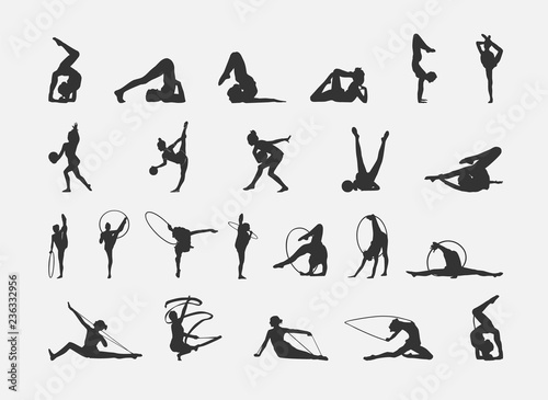Athletes silhouettes. Vector illustration.