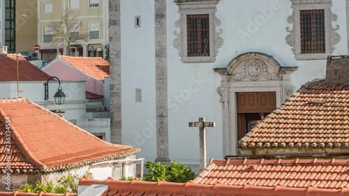 Cathedral in Odivelas, Portugal. Beautiful day view. District of Lisbon. photo