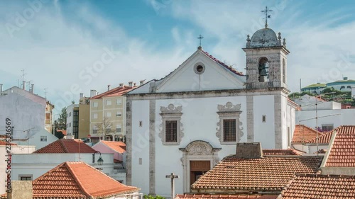 Cathedral in Odivelas, Portugal. Beautiful day view. District of Lisbon. photo