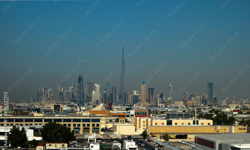 Dubai skyline view