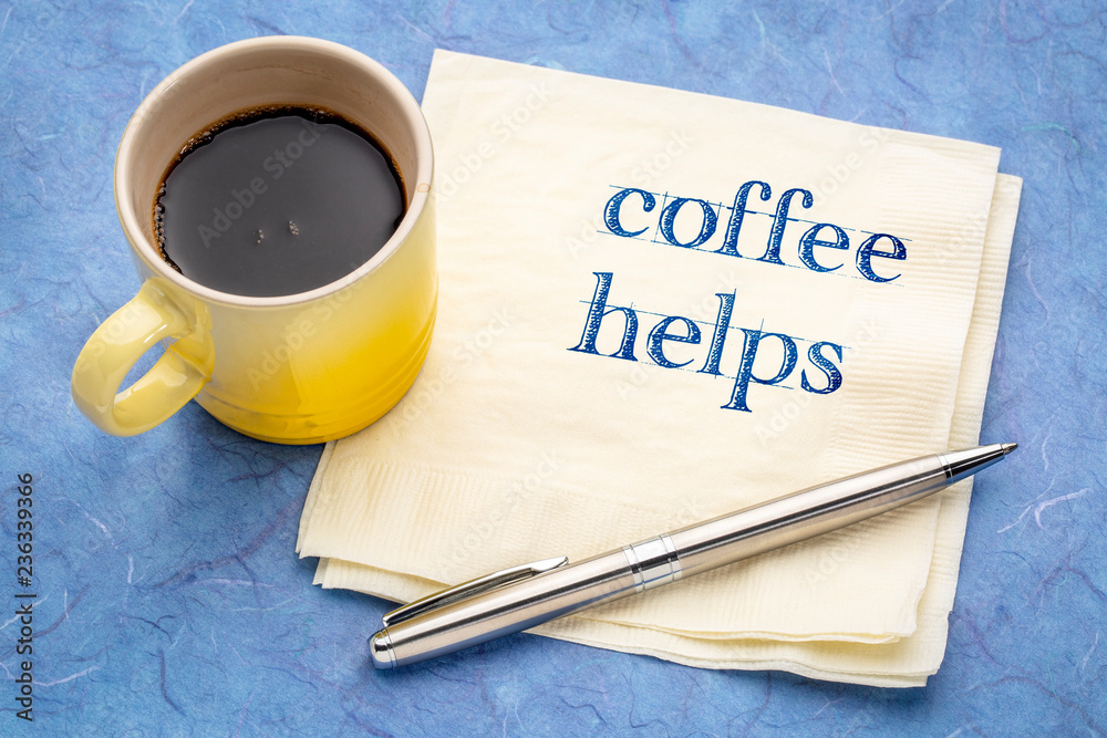 coffee helps - note on napkin coffee helps - note on napkin