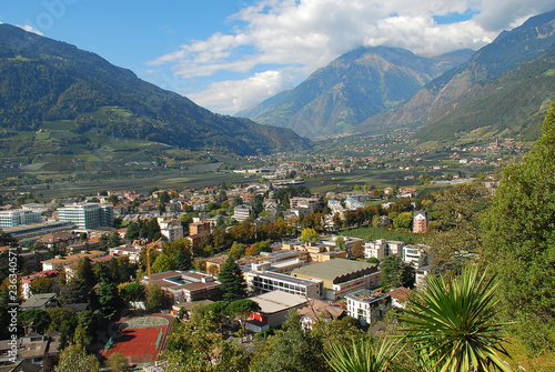 View to Meran and Algund, Position "Tappeinerweg", a 6 km long promenad nearby Meran © Olaf