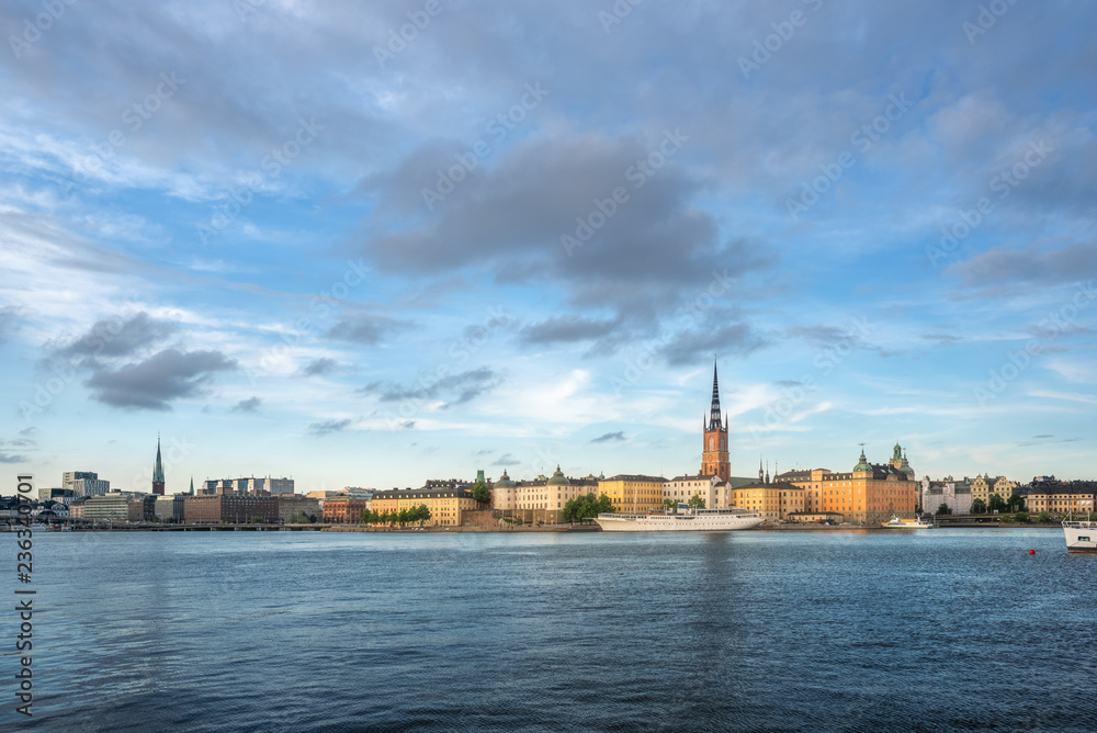 Scenic view of Stockholm, Sweden, on a beautiful sunny day.