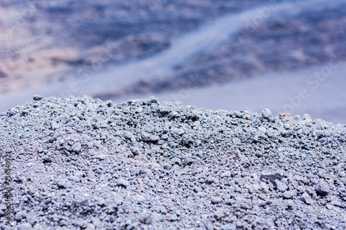 Lava on Mount Etna, active volcano on the east coast of Sicily, Italy  photo