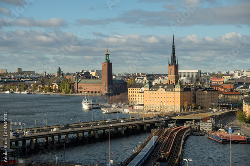 Cityscape of Stockholm in summer.