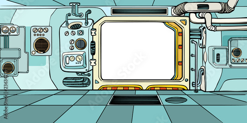 Navigator cabin of the spacecraft
