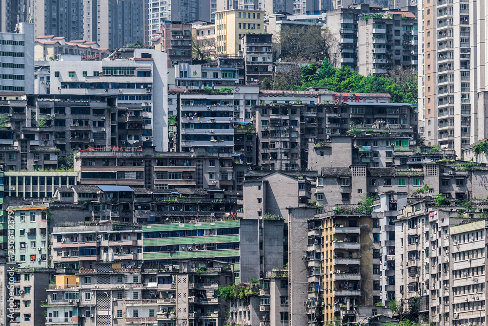 Obraz premium Stadt am Yangtse, China