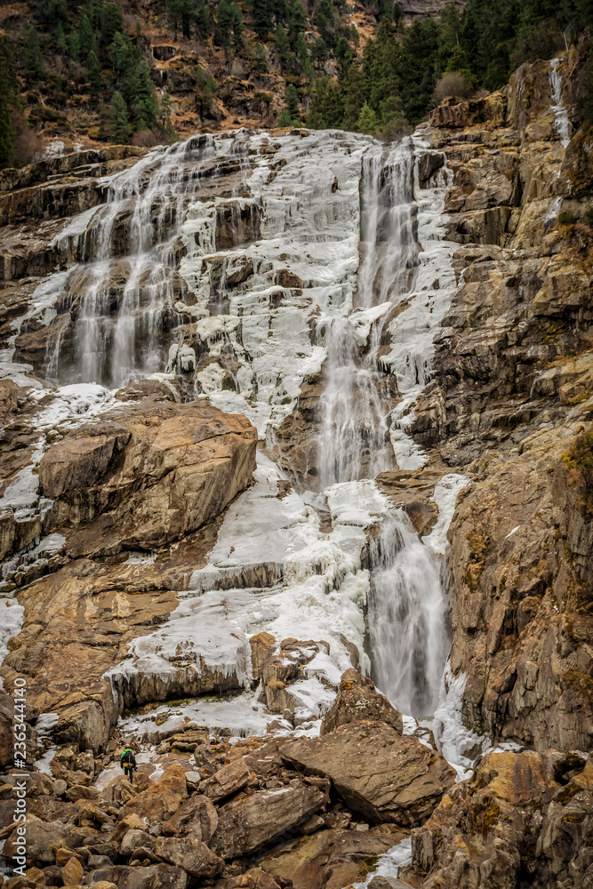 GRAWA a Glacier Waterfall situated in the Stubai Valley - Alps - Austria GRAWA a Glacier Waterfall situated in the Stubai Valley - Alps - Austria