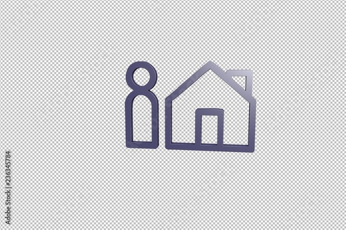 Illustration of Realtor on transparent background