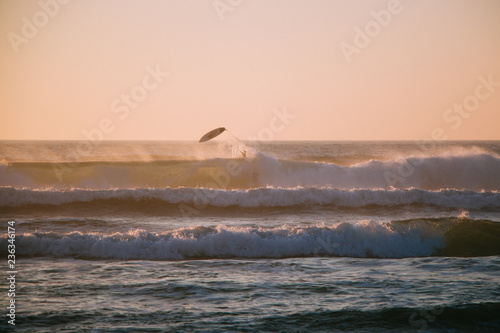 Surf sunset wipeout