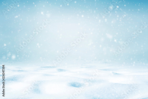 winter background with snowflakes, Christmas background with heavy snowfall, snowflakes in the sky © Mariusz Blach