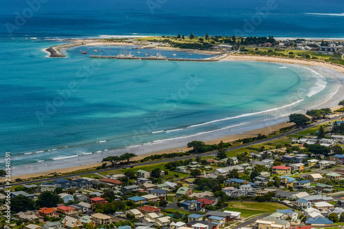 A favorite surfing spot on the Australian Pacific coast in Apollo Bay. photo