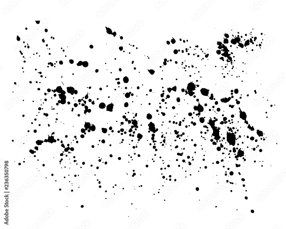 Hand-made grunge drops texture. Abstract splatters and stains.